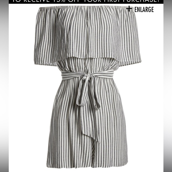 Alice + Olivia pinstripe romper - Picture 3 of 9